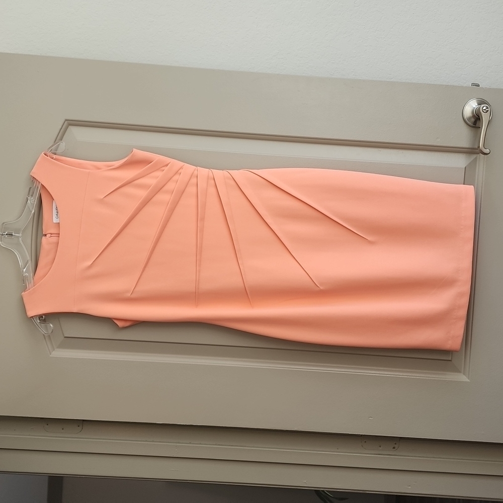 Calvin Klein size 6 tangerine color sleeveless dress